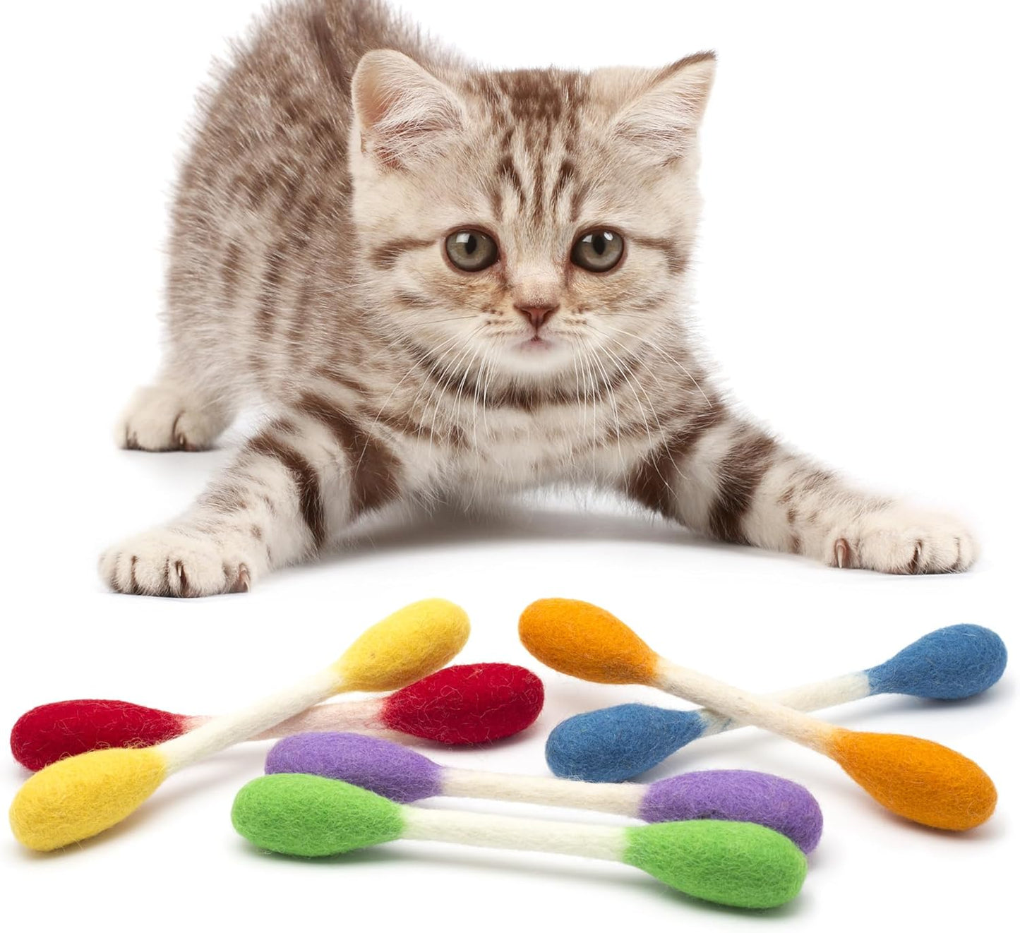 6 Pack Large Catnip Swab Interactive Toys for Indoor Cats