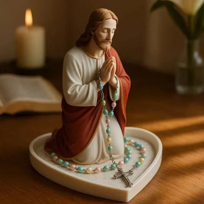 Virgin Mary Rosary Holder - With Necklace