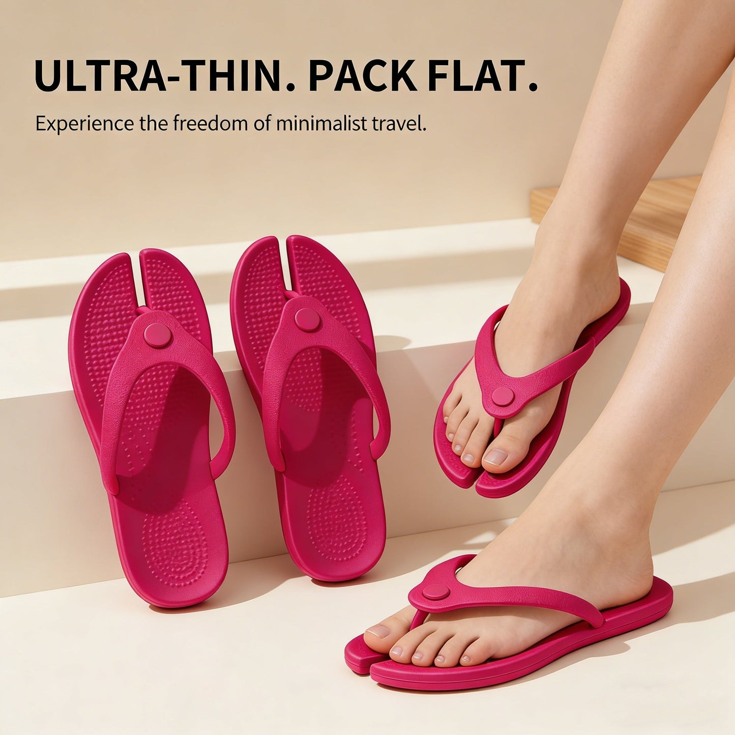 Ultra-Thin Foldable Flip Flops