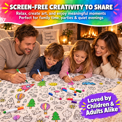 DIY Coloring Blanket with 12 Markers
