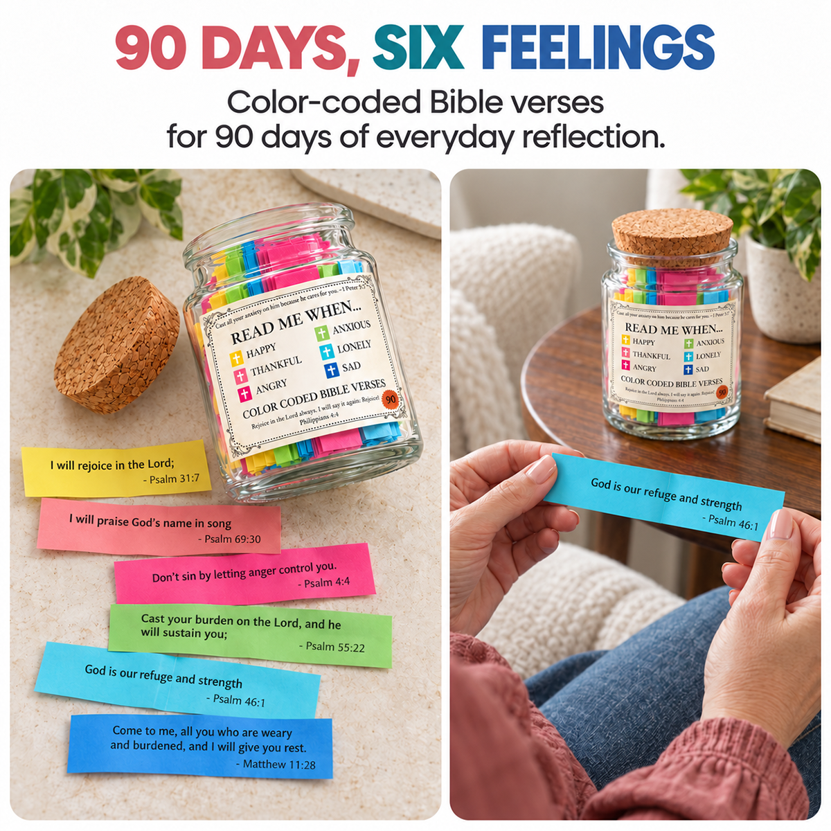 90 Day Bible Verses Jar
