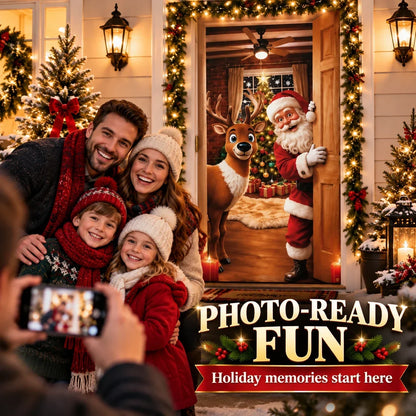 🎄Magical Christmas Door Cover & Holiday Party Banner