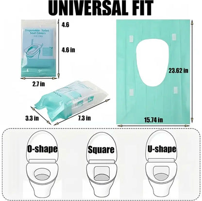 Disposable Toilet Seat Covers Waterproof 16x24in