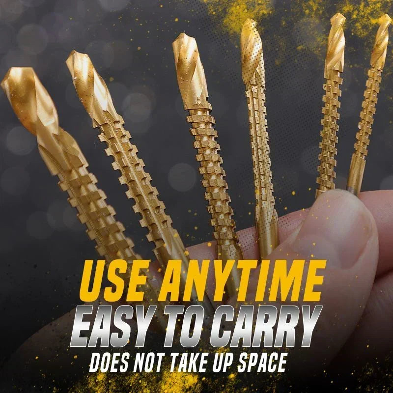 High-Speed Steel Drill Bit Set 🧰 Titanium-Coated & Multi-Material Ready