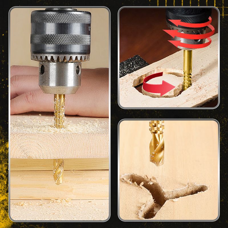 High-Speed Steel Drill Bit Set 🧰 Titanium-Coated & Multi-Material Ready