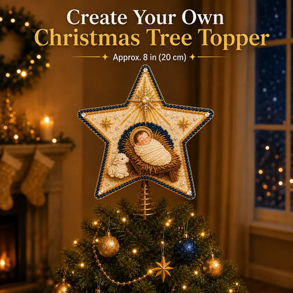 ⭐ Faith Inspired Pearl Diamond Art Christmas Tree Topper Craft Kit