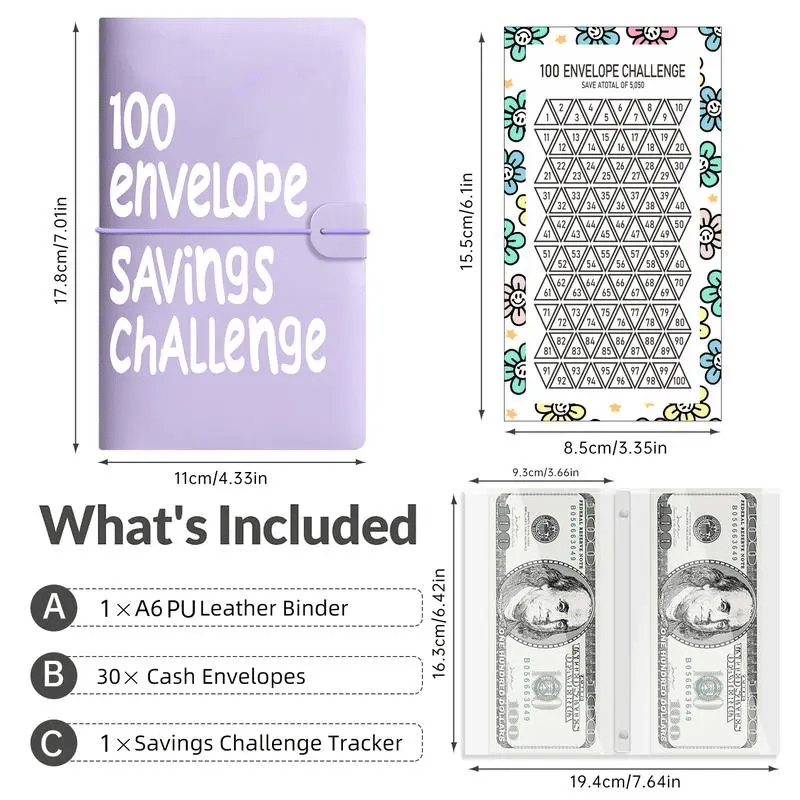 🔥✉️100 Envelope Savings Challenge Book