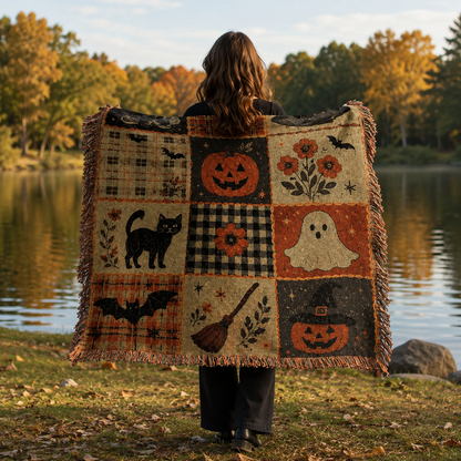 Multi-Function Woven Tassel Blanket