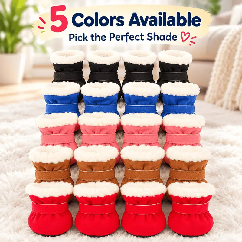 Soft Velvet Puppy Booties | Non-Slip Paw Covers, Set of 4, product image 4