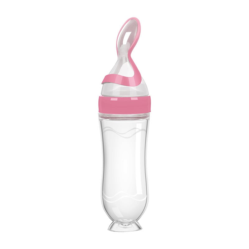 Baby Food Squeeze Spoon Feeder | 2-In-1 Silicone Feeding Bottle 👶