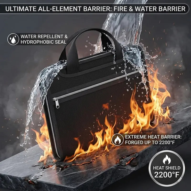 Fire-Resistant Document Organizer Bag