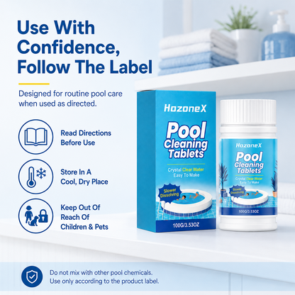 Pool Cleaning Tablets for Crystal Clear Water