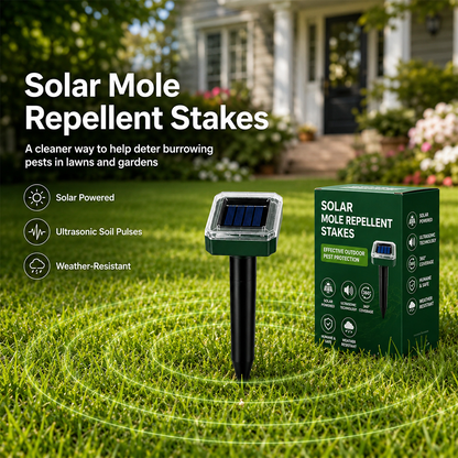 Solar Powered Waterproof Screw Mole Repellent