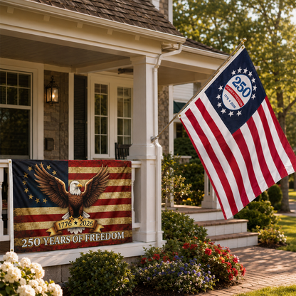 1776–2026 USA 250th Anniversary Patriotic Eagle Flag