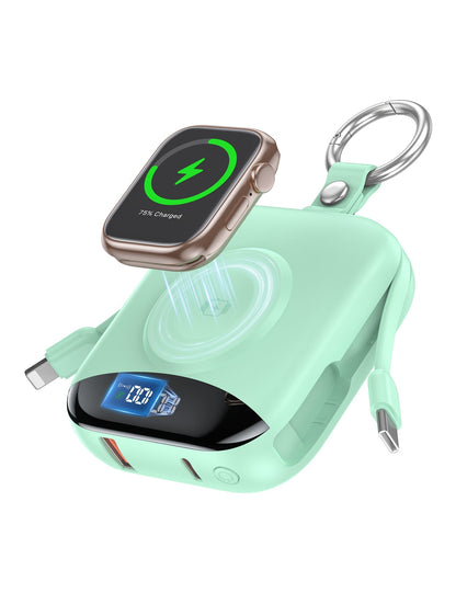 🔋 3-in-1 Magnetic Power Bank 10000mAh – Portable Charger for iPhone, Apple Watch & AirPods