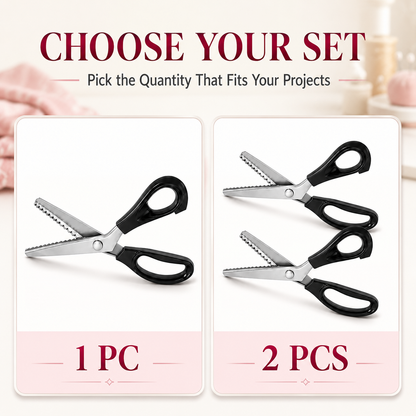 Stainless Steel Zig Zag Scissors with Serrated Teeth