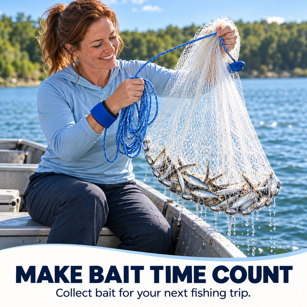 🎣✨ Easy-Throw Cast Net – Heavy-Duty Mesh, Rapid Sinking, Versatile 🌊