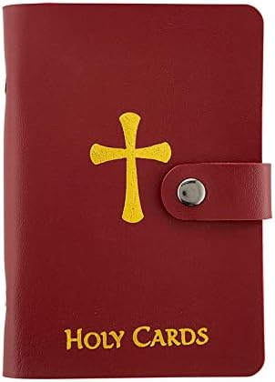 Catholic Genuine Leather Holy Card Holder