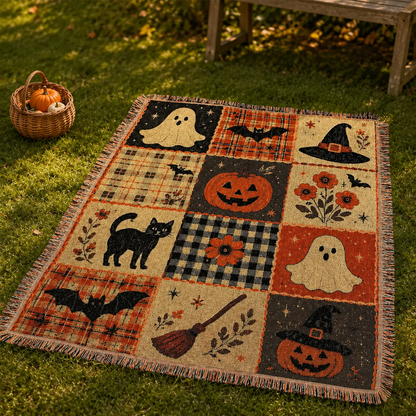 Multi-Function Woven Tassel Blanket