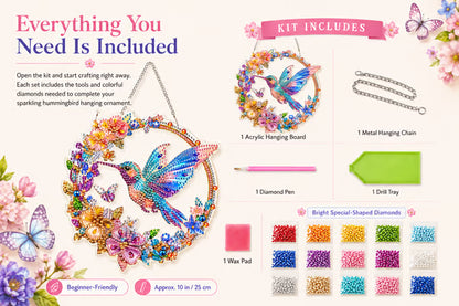 Christian Cross & Dove Diamond Art Hanging Ornament Kit