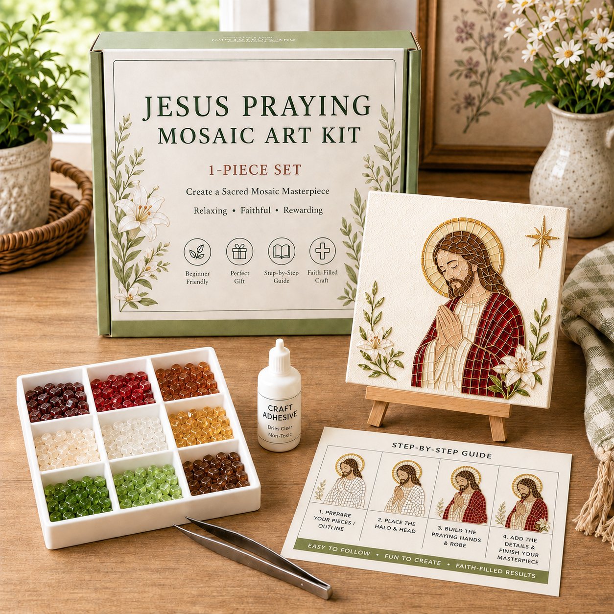 Faith-Inspired Sea Glass Art Kit – Beginner-Friendly