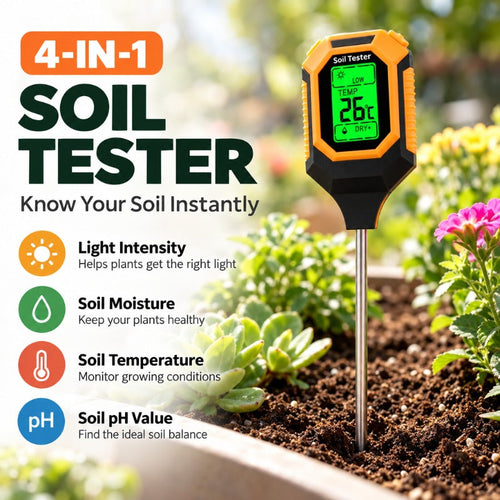 4-in-1 Soil Moisture Meter Ph Tester
