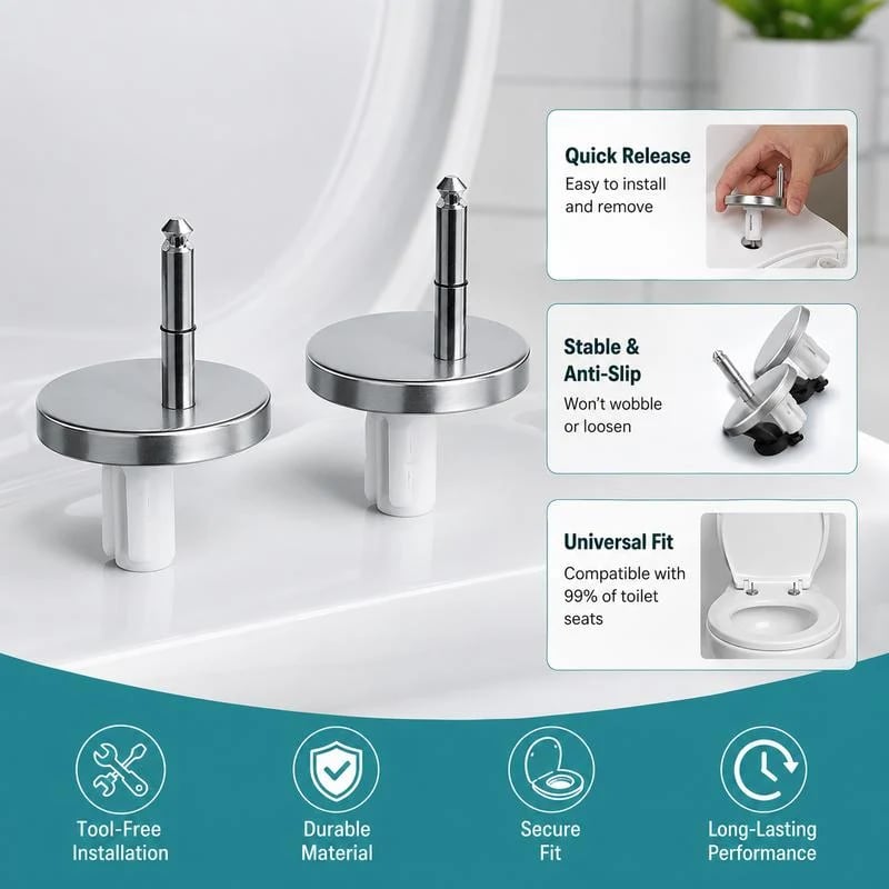 Universal Toilet Seat Expansion Screw Bolts, Thickened Stainless Steel🔩