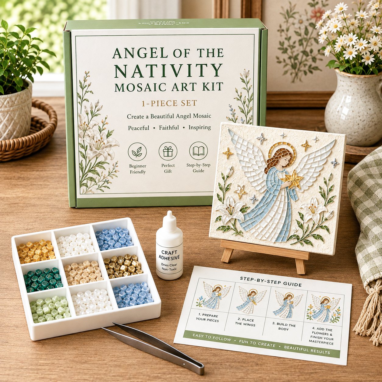 Faith-Inspired Sea Glass Art Kit – Beginner-Friendly