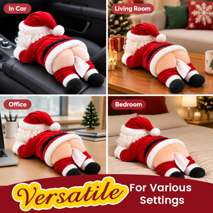 Santa tissue holder for a living room or desk