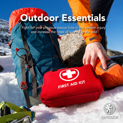 160Piece Waterproof First Aid Kit for Emergencies