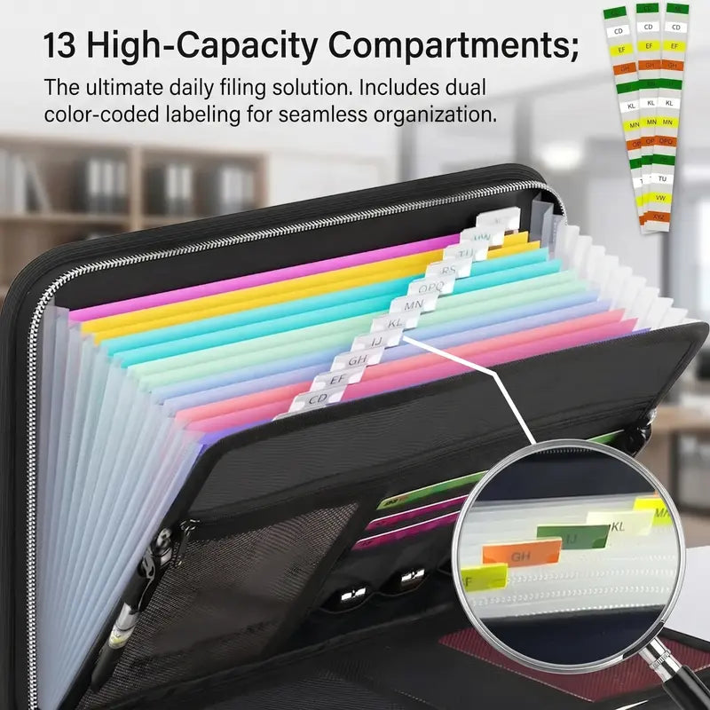 Fire-Resistant Document Organizer Bag