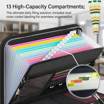 Fire-Resistant Document Organizer Bag
