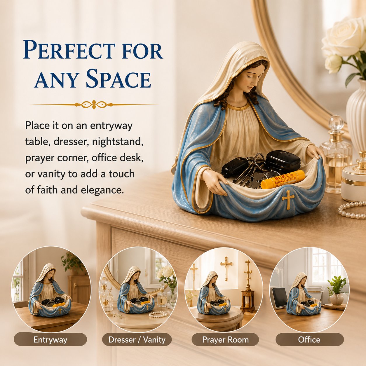 Handmade Virgin Mary Catch-All Bowl