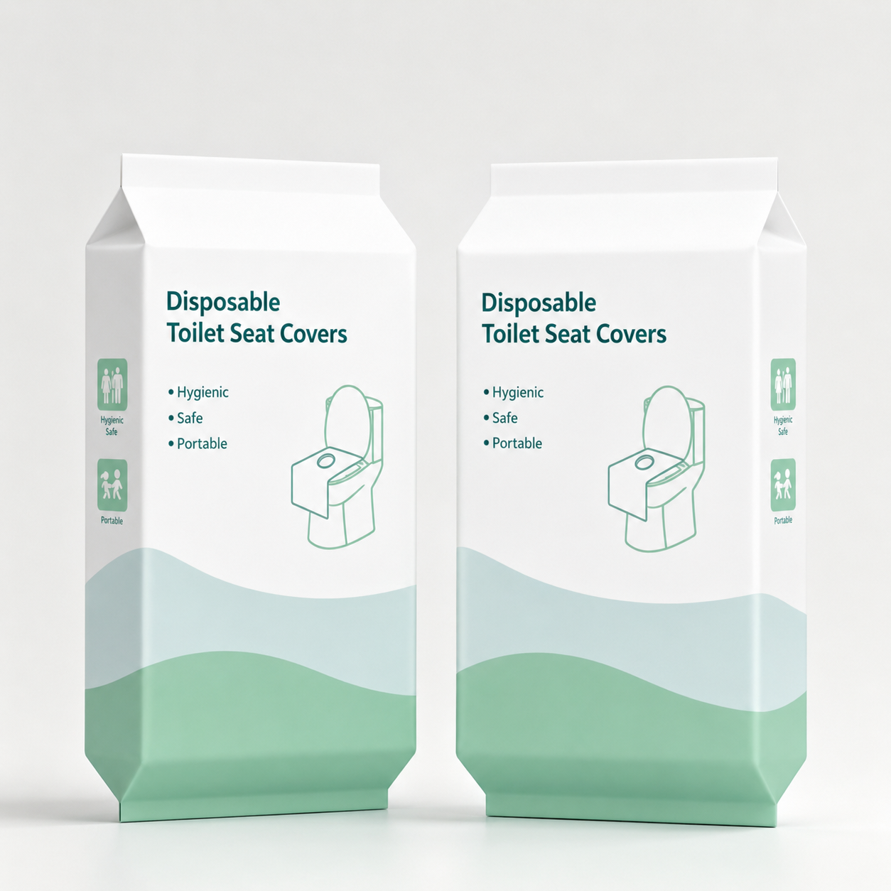 Disposable Toilet Seat Covers Waterproof 16x24in