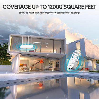 🔥📶WiFi Extender 6-Antenna Strong Signal🚀⚡