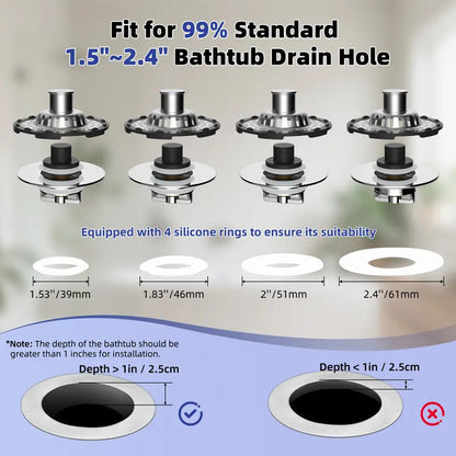 3-in-1 Pop-Up Sink Stopper – Hair Catcher, Drain Protector & Water Stopper