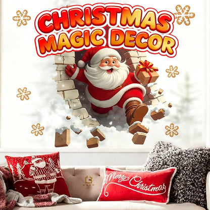 🔥Buy 5 Get 5[10Pcs &💥Free Shipping]Santa Claus Breakthrough Wall Stickers🎄