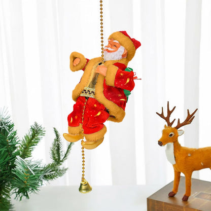 Santa Claus Up-and-Down Climbing Christmas Decor – Moving Holiday Ornament