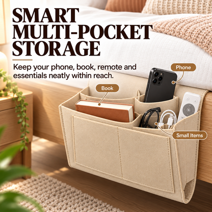 Bedside Hanging Organizer – Keep Essentials Within Reach