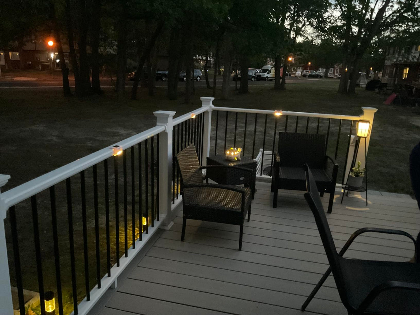 Waterproof solar deck lights customer photo