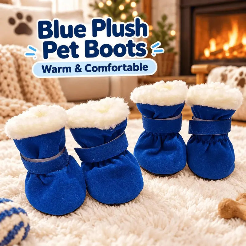 Soft Velvet Puppy Booties | Non-Slip Paw Covers, Set of 4, product image 11