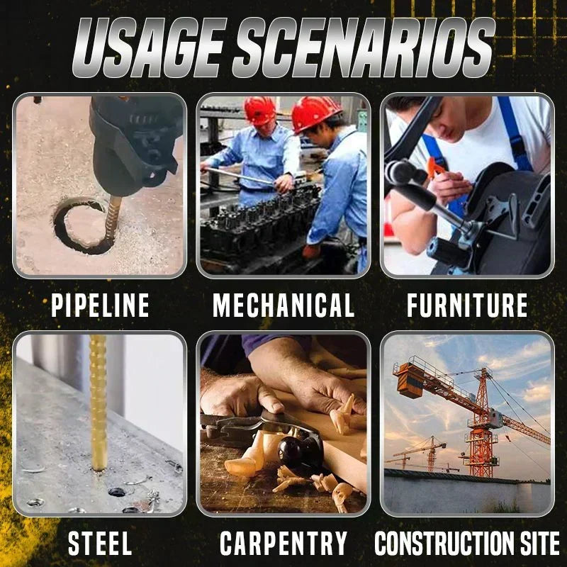 High-Speed Steel Drill Bit Set 🧰 Titanium-Coated & Multi-Material Ready