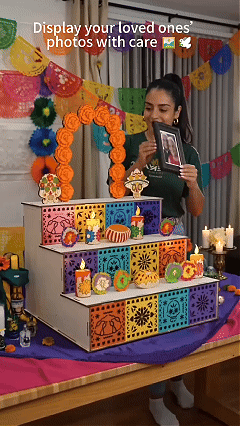 🏵️Day of the Dead Wooden Altar Display Set
