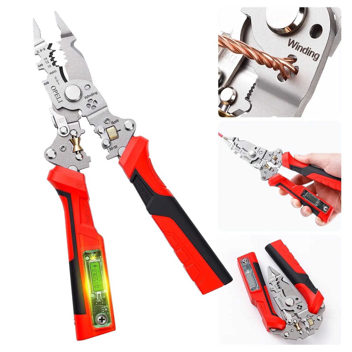 ⚡ 16-in-1 Electrical Pliers with Voltage Tester