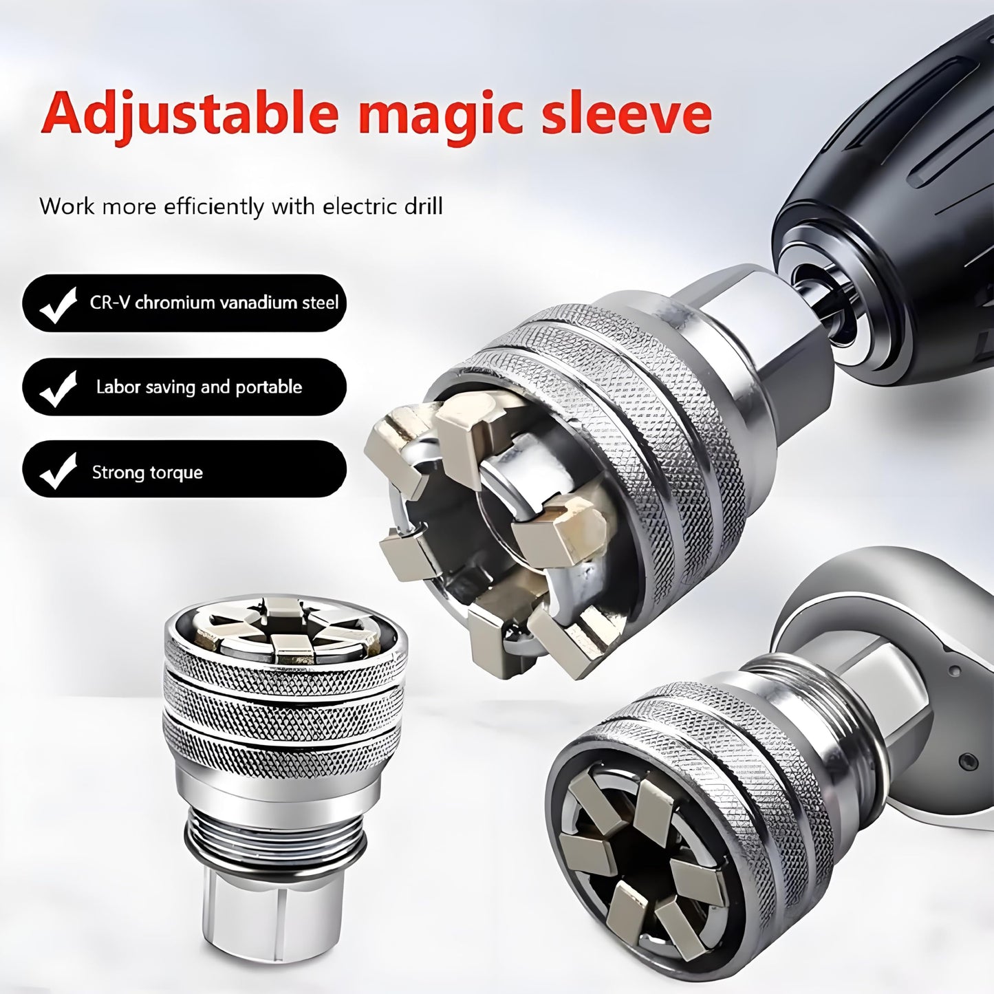 10-19mm Adjustable Universal Socket Wrench