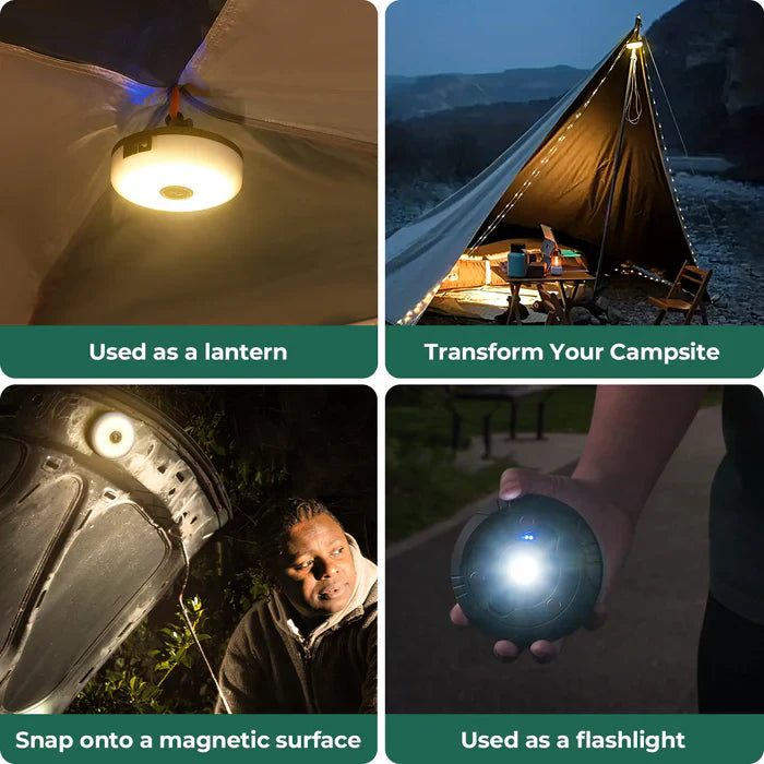 Magnetic Camping String Lights With Power Bank