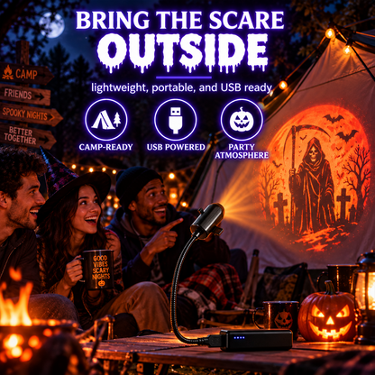 🎃 Halloween Window Projector ✨ 11 Spooky Films USB Powered Holiday Decor