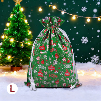 Christmas Cheer Drawstring Gift Bags