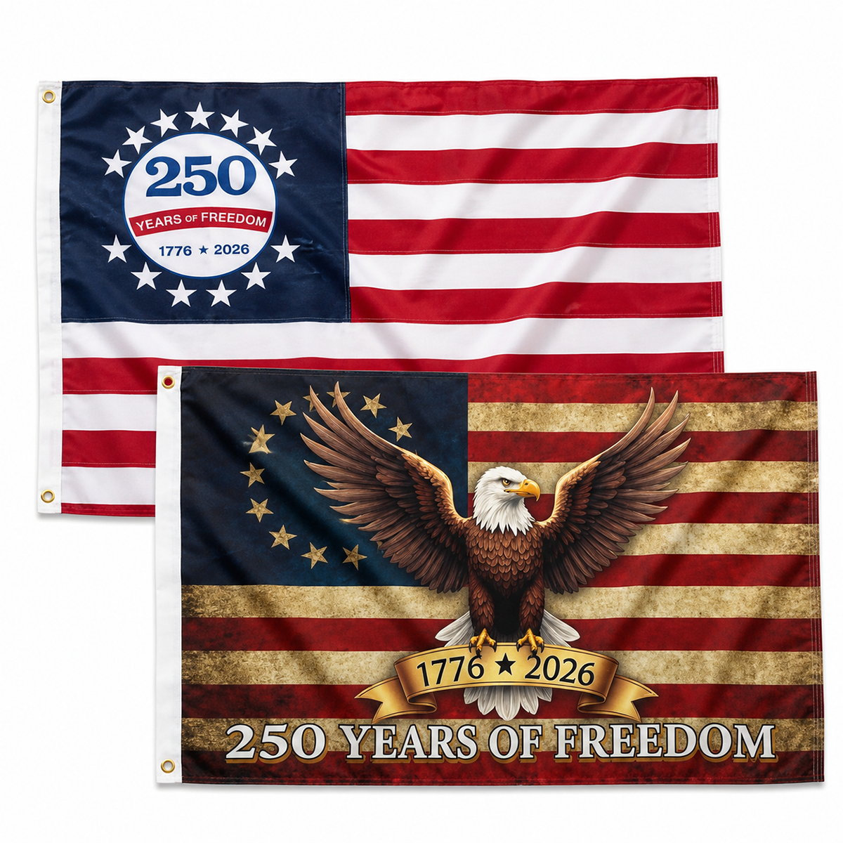 1776–2026 USA 250th Anniversary Patriotic Eagle Flag
