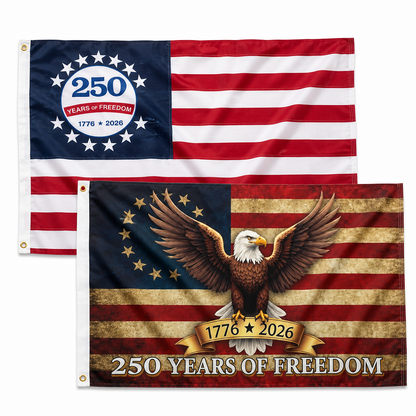 1776–2026 USA 250th Anniversary Patriotic Eagle Flag